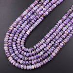 Natural Charorite Rondelle Beads High Quality Purple Russian Charoite 7mm Rondelle beads Natural Purple Gemstone 15.5" Strand