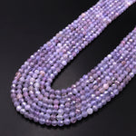 Natural Pink Purple Tanzanite Faceted Round Beads 4mm Micro Laser Cut Real Genuine Gemstone 15.5" Strand