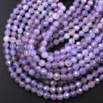 Natural Pink Purple Tanzanite Faceted Round Beads 4mm Micro Laser Cut Real Genuine Gemstone 15.5" Strand
