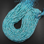 Natural Brazilian Amazonite Faceted 4mm Cube Dice Square Beads Strand
