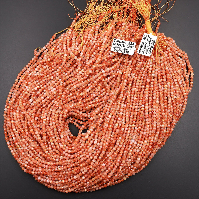 Faceted Red Coral 4mm Round Beads  Gemstone Wholesale – Intrinsic Trading