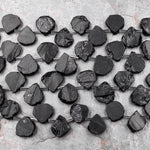 Raw Natural Black Tourmaline Beads Teardrop Shape Real Genuine Black Tourmaline Crystal Gemstones 15.5" Strand