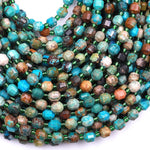 Genuine Natural Turquoise Rounded Prism 6mm Beads 15.5" Strand