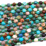 Genuine Natural Turquoise Rounded Prism 6mm Beads 15.5" Strand