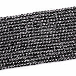 Natural Black Spinel Faceted 4mm Cube Beads Micro Faceted Laser Diamond Cut 15.5" Strand