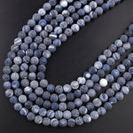 Matte Finish Tibetan Black Fire Agate 4mm 6mm 8mm 10mm Round Beads Aka Cracked Agate Dragon Skin Agate 15.5" Strand