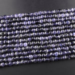 Natural Iolite Gemstone Faceted 5mm 6mm Cube Beads 15.5" Strand