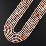 Genuine Natural Zircon Round Beads 2mm 3mm Micro Faceted Champagne Gray Gold Orange Canary Yellow Diamond Beads Gemstone 15.5" Strand