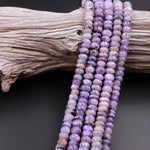 Natural Charorite Rondelle Beads High Quality Purple Russian Charoite 7mm Rondelle beads Natural Purple Gemstone 15.5" Strand