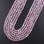 Micro Faceted Natural Quartz Round Beads 3mm 4mm Sparkling Diamond Cut Gemstone 15.5" Strand