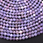 Natural Pink Purple Tanzanite Faceted Round Beads 4mm Micro Laser Cut Real Genuine Gemstone 15.5" Strand