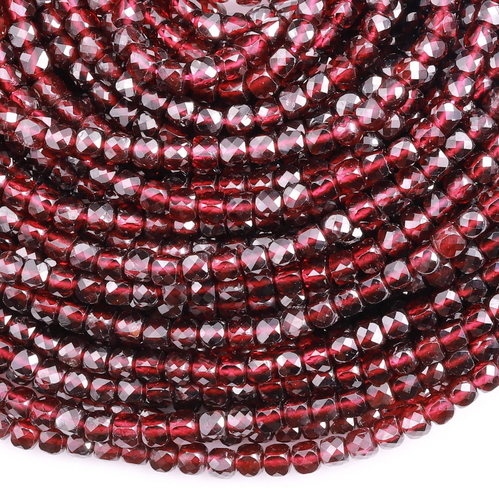 AAA Natural Red Garnet 2mm 3mm 4mm Faceted Cube Square Dice Beads 15.5 –  Intrinsic Trading