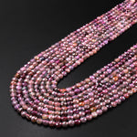 Faceted Natural Sapphire Coin Beads 3mm 4mm Flat Disc Dazzling Micro Diamond Cut 15.5" Strand
