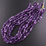 Natural Purple Amethyst Freeform Chip Pebble Nugget Beads Gemstone 15.5" Strand
