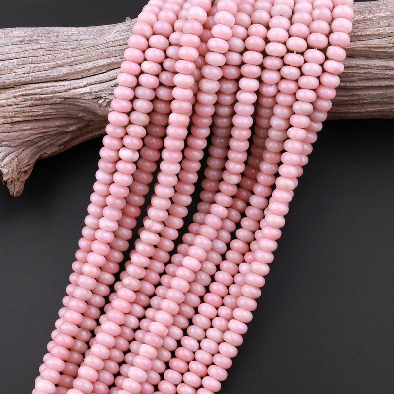 Order Pink Opal Shaded Smooth Roundelle Beads At Wholesale Price