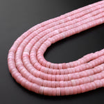 Natural Pink Opal 4mm 6mm Heishi Rondelle Beads 15.5" Strand