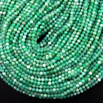 Natural Australian Green Chrysoprase 4mm Smooth Round Beads 15.5" Strand