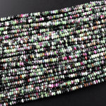 Natural Ruby Zoisite Faceted 3mm Saucer Rondelle Beads Micro Laser Diamond Cut Gemstone 16" Strand