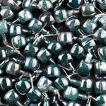 Large Green Moss Agate Guru 12mm Beads 3 Holes T-Beads Set For Mala Making
