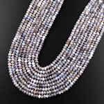 Faceted 4mm Labradorite Rondelle Beads 15.5" Strand