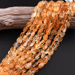Natural Golden Yellow Citrine Beads High Quality Chunky Pebble Nugget Freeform Irregular Gemstone Beads 15.5" Strand