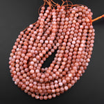 AAA Natural Peach Moonstone 4mm 6mm 8mm 10mm Round Beads 15.5" Strand