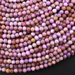 Natural Phosphosiderite 4mm 6mm Round Beads Micro Faceted Gemstone 15.5" Strand