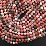 Natural Autumn Jasper 6mm 8mm Smooth Round Beads Salmon Peach Stone 15.5" Strand