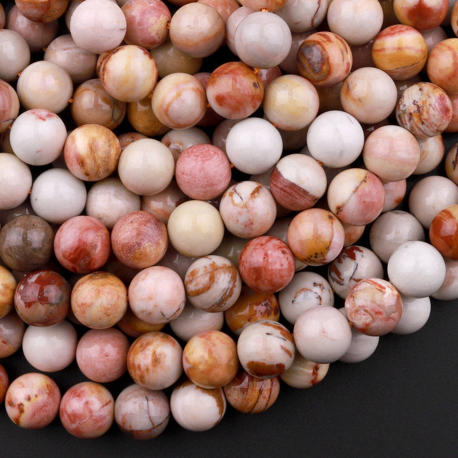 Rare Natural Hidden Valley Jasper (Idaho) 6mm 8mm 10mm Round Beads 15.5" Strand