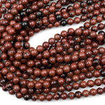 Natural Mahogany Obsidian Beads 4mm 6mm 8mm 10mm Gemstone Round Beads 15.5" Strand