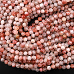 Faceted Natural aventurescent Sunstone Round Beads 6mm 8mm 10mm 15.5" Strand