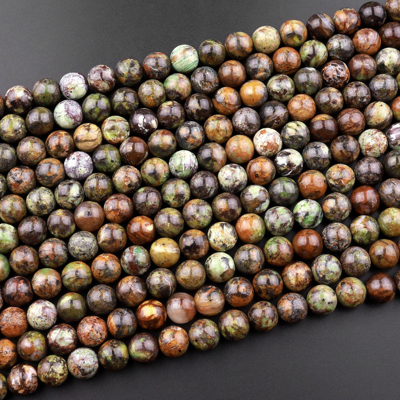 Natural Australian Green Opal 6mm 8mm 10mm Round Beads 15.5" Strand