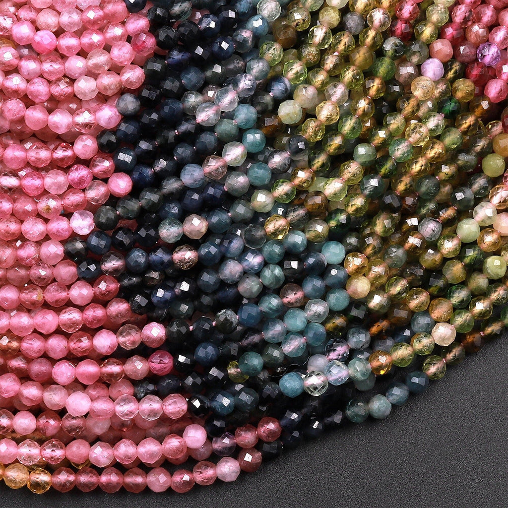 Micro Faceted Multicolor Mixed Gemstone Round Beads 2mm Opal ite –  Intrinsic Trading