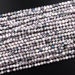 Real Genuine Natural K2 4mm Faceted Round Beads from Pakistan Afghanistan Sparkling Laser Diamond Cut Gemstone 15.5" Strand