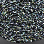 Natural Paraiba Blue Tourmaline Faceted 4mm Round Beads Indicolite Gemstone 15.5" Strand