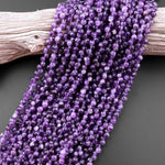 Natural Purple Amethyst Faceted 6mm Rounded Teardrop Briolette Beads Gemstone 15.5" Strand