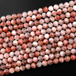 Faceted Natural aventurescent Sunstone Round Beads 6mm 8mm 10mm 15.5" Strand