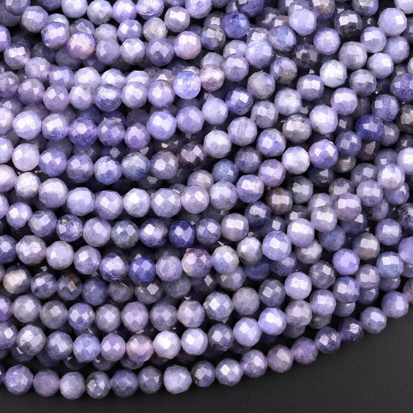 TANZANITE Crystal Bracelet - Round Beads - Beaded Bracelet, Birthstone –  Throwin Stones
