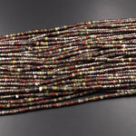 Natural Dragon Blood Jasper 4mm Heishi Rondelle Beads 15.5" Strand