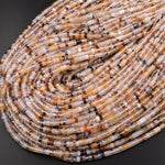 Natural Montana Agate 4mm Heishi Rondelle Beads 15.5" Strand