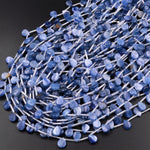 Natural Blue Kyanite Teardrop Beads 9x7mm Good for Earrings 15.5" Strand