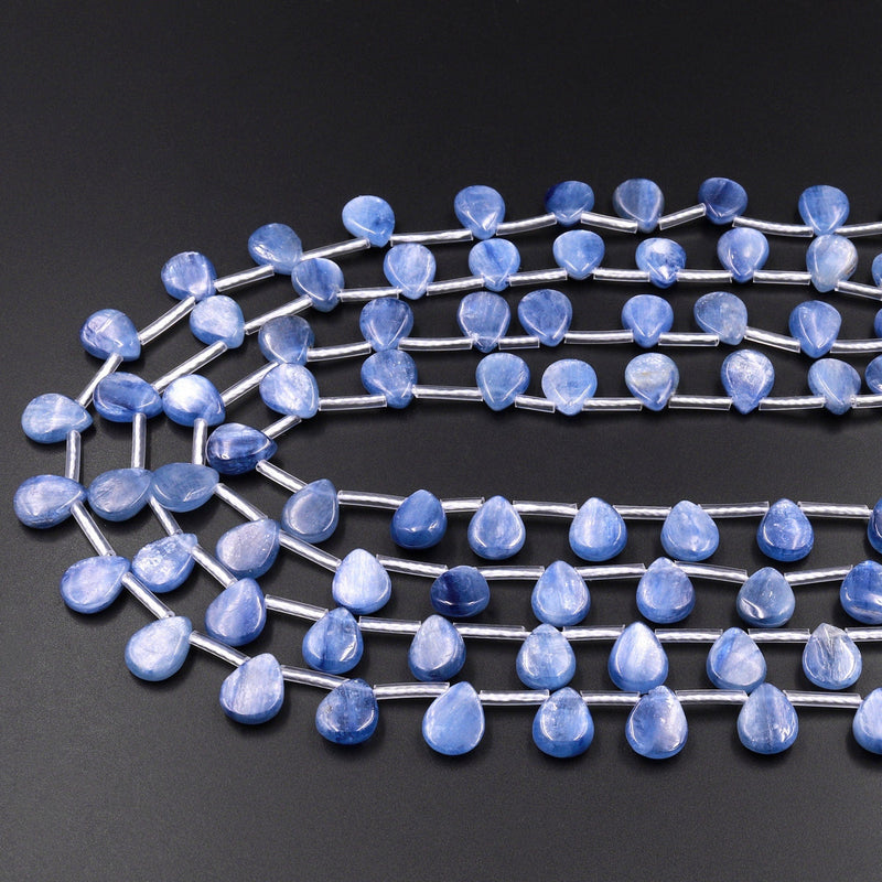 Natural Blue Kyanite Teardrop Beads 9x7mm Good for Earrings 15.5" Strand