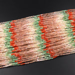 Gingerbread House Micro Faceted Multicolor Mixed Gemstone Round Beads 3mm 15.5" Strand