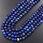 Natural Lapis 6mm 8mm Thick Rondelle Freeform Beads Stunning Genuine Blue Lapis Gemstone 15.5" Strand