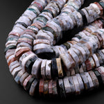 Huge Phenomenal Faceted Natural Ocean Jasper Beads Center Drilled Rondelle Heishi Disc 15.5" Strand