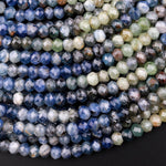 Natural Kyanite 6mm Rondelle Beads Rare Multicolor Bicolor Green Blue 15.5" Strand