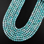Natural Peruvian Amazonite Beads 6mm 8mm Round Beads Sea Blue Gemstone Beads 15.5" Strand