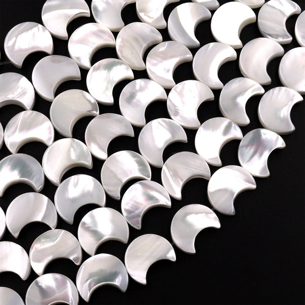 12mm Smooth Round, White MOP (Mother of Pearl) Beads (16 Strand)
