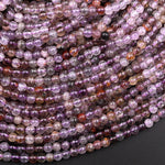 Rare Natural Auralite 23 Cacoxenite Gemstone 3mm Round Beads Powerful Healing Gemstone World’s Oldest Crystal 15.5" Strand