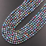 AAA Faceted Rare Natural Ruby Kyanite Fuchsite 4mm Round Beads Gemstone 15.5" Strand
